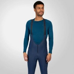 Legginsy na ramiączkach Endura FS260-Pro Thermo II. Niebieskie legginsy ENDURA, bez wzorów, z materiału, wizytowe. Za 419.99 zł.