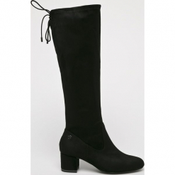 Tamaris - Kozaki. Szare kozaki Tamaris, z materiału. Za 279.90 zł.