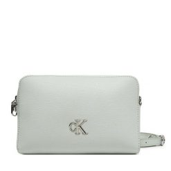 Torebka Calvin Klein Jeans. Szare listonoszki Calvin Klein Jeans, bez wzorów, z jeansu, bez dodatków. Za 219.99 zł.