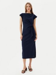 Tommy Hilfiger Sukienka codzienna WW0WW45159 Granatowy Regular Fit. Niebieskie sukienki Tommy Hilfiger, na co dzień, m, bez wzorów, z bawełny, bez kołnierzyka, bez ramiączek, proste. Za 409.99 zł.