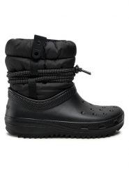 Crocs Śniegowce Classic Neo Puff Luxe Boot W 207312 Czarny. Czarne śniegowce Crocs, bez wzorów, z tworzywa sztucznego, bez zapięcia. Za 349.99 zł.