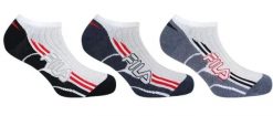 Skarpetki Fila 3-pak Sneaker Biało-Granatowy 43-46. Niebieskie skarpetki Fila, bez wzorów, z bawełny. Za 54.31 zł.