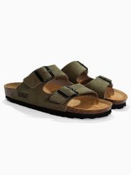 Sunbay Klapki "Trefle" w kolorze khaki rozmiar: 36. Brązowe klapki Sunbay, bez wzorów, klasyczne, z otwartym noskiem, bez obcasa, bez zapięcia. Za 144.92 zł.