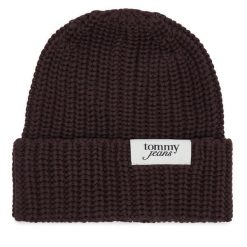Czapka Tommy Hilfiger. Brązowe czapki zimowe Tommy Hilfiger, bez wzorów. Za 189.99 zł.