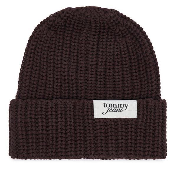 Czapka Tommy Hilfiger. Brązowe czapki zimowe Tommy Hilfiger, bez wzorów. Za 189.99 zł.