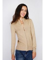 C& Jo Kardigan w kolorze karmelowym rozmiar: 40. Brązowe swetry C& Jo, bez wzorów, z kaszmiru, klasyczne, bez ramiączek. Za 127.45 zł.