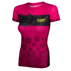 Koszulka do biegania damska z krótkim rękawem EXTREME HOBBY FLOWERS. Zielone bielizna termoaktywna damska EXTREME HOBBY, bez wzorów, z elastanu, bez ramiączek, do biegania. Za 149.00 zł.