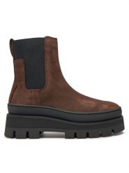 Clarks Sztyblety Orianna 2 Top 26179351 Brązowy. Brązowe botki Clarks, bez wzorów, z nubiku, bez obcasa, na płaskiej podeszwie, bez zapięcia. Za 819.99 zł.