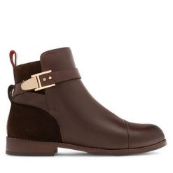 Botki Sergio Bardi. Brązowe botki Sergio Bardi, bez wzorów, bez obcasa, na płaskiej podeszwie, bez zapięcia. Za 263.00 zł.