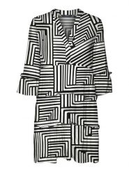 Vero Moda Sukienka w kolorze biało-czarnym rozmiar: S. Białe sukienki Vero Moda, s, bez wzorów, z wiskozy, bez kołnierzyka, bez ramiączek, mini. Za 88.23 zł.