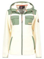 Canadian Peak Kurtka polarowa "Toulouseak" w kolorze kremowo-zielonym rozmiar: XL. Brązowe kurtki Canadian Peak, xl, bez wzorów, z materiału, bez kaptura. Za 130.99 zł.