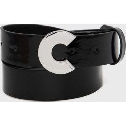 Coccinelle pasek skórzany damski kolor czarny. Czarne paski Coccinelle, bez wzorów. Za 449.99 zł.