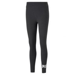 Legginsy damskie Puma ESS Logo. Szare legginsy Puma, bez wzorów, sportowe. Za 183.50 zł.