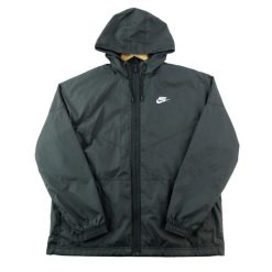 Second life - Kurtka przeciwwiatrowa damska Repel Windrunner - Stan bardzo dobry. Czarne kurtki Nike, s, bez wzorów, z materiału, sportowe, bez kaptura. Za 207.36 zł.