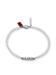 HUGO Bransoletka E-Smallpearl-Bra 50544521 Biały. Białe bransoletki Hugo. Za 279.99 zł.
