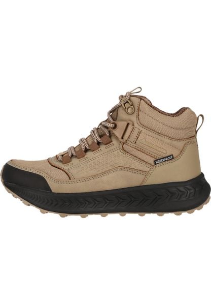 Buty trekkingowe Whistler Reid. Brązowe buty trekkingowe WHISTLER, bez wzorów, z gumy, bez zapięcia, trekkingowe. Za 488.50 zł.