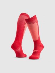 4F Skarpety narciarskie damskie - czerwone 39-42. Czerwone skarpetki 4f, bez wzorów. Za 79.99 zł.