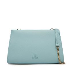 Torebka Furla. Niebieskie kopertówki Furla, bez wzorów, wizytowe, bez dodatków. Za 699.99 zł.