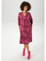 Aniston Sukienka w kolorze bordowo-różowym rozmiar: 42. Czerwone sukienki Aniston, bez wzorów, z wiskozy, bez kołnierzyka, bez ramiączek, midi. Za 65.69 zł.