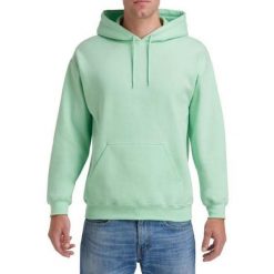 Bluza Z Kapturem Dla Dorosłych Unisex Heavy Blend. Zielone bluzy GILDAN, l, bez wzorów, z bawełny, klasyczne, bez ramiączek, z kapturem. Za 79.99 zł.