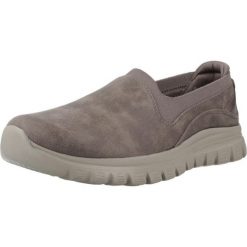 Kapcie SKECHERS GRACEFUL - LEANING I Szary. Szare kapcie Skechers, bez wzorów, z syntetyku. Za 249.99 zł.