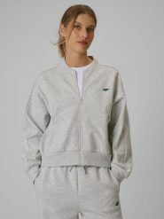 4F Bluza dresowa loose bez kaptura damska - szara L. Szare bluzy bez kaptura 4f, l, bez wzorów, z bawełny, bez kaptura. Za 189.99 zł.
