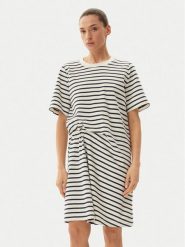 Max Mara Sukienka codzienna 2515621012650 Granatowy Regular Fit. Niebieskie sukienki Max Mara, na co dzień, xs, bez wzorów, z bawełny, bez kołnierzyka, bez ramiączek, proste. Za 789.99 zł.