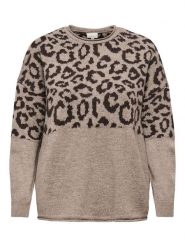ONLY Carmakoma Sweter w kolorze beżowym rozmiar: M-46/48. Brązowe swetry Only Carmakoma, m, bez wzorów, bez ramiączek. Za 115.95 zł.