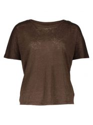 Oui Bluza w kolorze granatowym rozmiar: 46. Brązowe bluzy Oui, bez wzorów, ze lnu, bez ramiączek, bez kaptura. Za 231.61 zł.