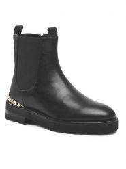 Aigner Botki Ava 19D 1222030 Czarny. Czarne botki Aigner, bez wzorów, ze skóry, bez obcasa, na płaskiej podeszwie, bez zapięcia. Za 1,019.00 zł.