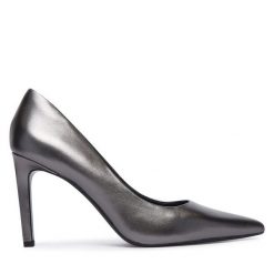 Szpilki Calvin Klein. Szare szpilki Calvin Klein, bez wzorów, bez obcasa, na szpilce, bez zapięcia. Za 649.99 zł.