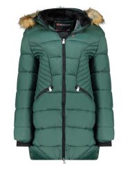 Geographical Norway Płaszcz pikowany w kolorze zielonym rozmiar: M. Zielone płaszcze Geographical Norway, m, bez wzorów, bez kaptura. Za 264.95 zł.