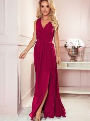 Sukienka Model Justine 362-5 Bordo - Numoco. Czerwone sukienki NUMOCO, l, bez wzorów, z elastanu, wizytowe, bez kołnierzyka, plus size, bez ramiączek, maxi. Za 597.23 zł.