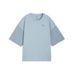 Damska koszulka oversize HER PUMA. Białe t-shirty sportowe Puma, bez wzorów, bez ramiączek, na fitness i siłownię. Za 149.00 zł.