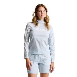 T-Shirt Slam Od Ws Tech Z Kapturem Damskie. Szare t-shirty sportowe SLAM, l, bez wzorów, z materiału, bez ramiączek, do biegania. Za 492.99 zł.
