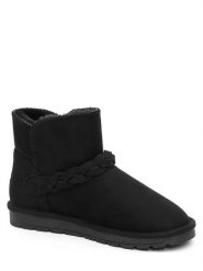 ISLAND BOOT Botki zimowe w kolorze czarnym rozmiar: 36. Czarne botki Island Boot, bez wzorów, z materiału, bez obcasa, bez zapięcia. Za 125.25 zł.