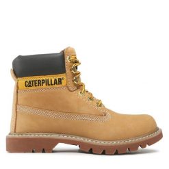 Trapery CATerpillar. Brązowe traperki Caterpillar, bez wzorów, bez obcasa, bez zapięcia. Za 699.99 zł.