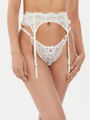 Hunkemöller Pas do pończoch Harmony 205404 Biały. Białe pończochy i pasy Hunkemöller, bez wzorów, z syntetyku. Za 69.99 zł.