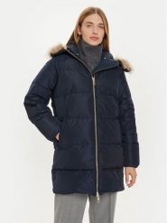 Tommy Hilfiger Kurtka puchowa WW0WW42743 Granatowy Regular Fit. Niebieskie kurtki Tommy Hilfiger, xl, bez wzorów, z puchu, bez kaptura. Za 849.99 zł.