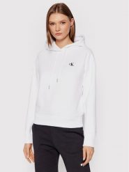 Calvin Klein Jeans Bluza Embroidered Logo J20J213178 Biały Regular Fit. Białe bluzy Calvin Klein Jeans, s, bez wzorów, z bawełny, bez kaptura. Za 249.99 zł.