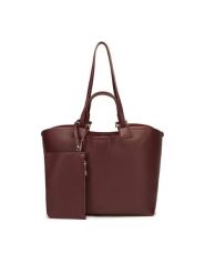 Gino Rossi Torebka K233010-1 Bordowy. Czerwone torebki klasyczne Gino Rossi, bez wzorów, z materiału, bez dodatków. Za 224.99 zł.