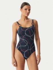 Tommy Hilfiger Strój kąpielowy UW0UW06481 Granatowy. Niebieskie stroje jednoczęściowe Tommy Hilfiger, bez wzorów, z syntetyku. Za 489.99 zł.