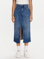 Tommy Jeans Spódnica jeansowa Claire DW0DW18225 Niebieski Regular Fit. Niebieskie spódnice Tommy Jeans, bez wzorów, z bawełny. Za 289.99 zł.