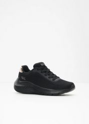 Sneakersy marki Skechers z pianką z pamięcią kształtu. Niebieskie buty sportowe lifestyle bonprix, bez wzorów, sportowe, bez zapięcia. Za 269.99 zł.
