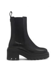 Gino Rossi Botki CIRCE-RST-02G Czarny. Czarne botki Gino Rossi, bez wzorów, bez obcasa, na słupku, bez zapięcia. Za 244.99 zł.