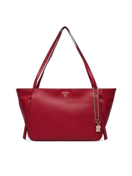 Guess Torebka Devon HWBG97 45230 Czerwony. Czerwone shopper bag Guess, z aplikacjami, ze skóry, bez dodatków. Za 634.99 zł.