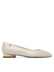 Coccinelle Baleriny C-Everyday Smo E4 U1L 19 01 01 Zielony jasny. Zielone baleriny Coccinelle, bez wzorów, ze skóry, bez obcasa, bez zapięcia. Za 899.99 zł.
