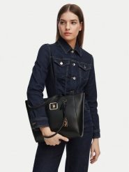 U.S. Polo Assn. Torebka BEUXT8794WVP Czarny. Czarne shopper bag U.S. Polo Assn., bez wzorów, ze skóry, bez dodatków. Za 144.99 zł.