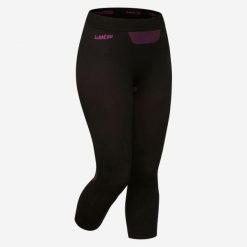 Legginsy termoaktywne narciarskie damskie Wedze 580 I-Soft. Czarne bielizna termoaktywna damska WED'ZE, bez wzorów, z elastanu, sportowe. W wyprzedaży za 59.99 zł.