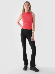 4F Legginsy dzianinowe damskie - czarne L. Czarne legginsy 4f, bez wzorów, z dzianiny, sportowe, długie. W wyprzedaży za 79.99 zł.